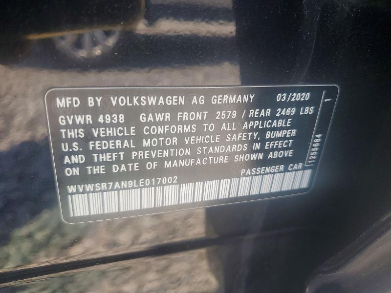 Продаж на аукціоні авто 2020 Volkswagen Arteon, vin: WVWSR7AN9LE017002, номер лоту: 59129796