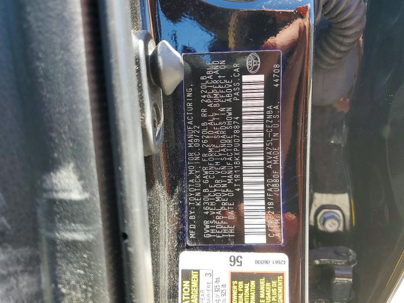 55620636 :رقم المزاد ، 4T1R11BKXPU078874 vin ، 2023 Toyota Camry مزاد بيع