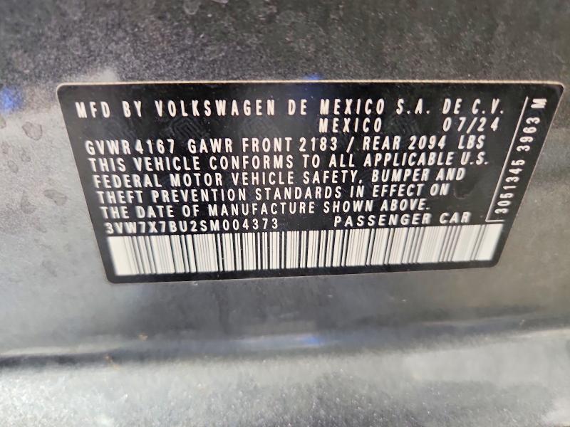 Aukcja sprzedaży 2025 Volkswagen Jetta, vin: 3VW7X7BU2SM004373, numer aukcji: 59083076