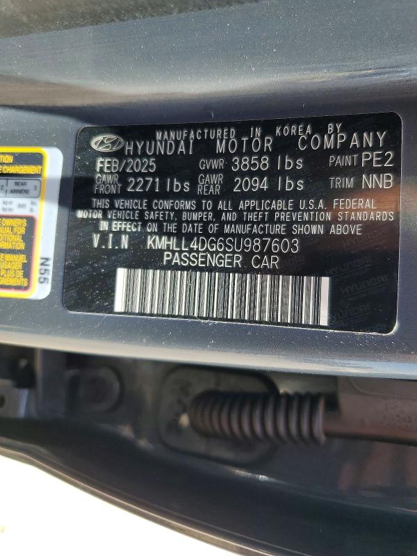 2025 Hyundai Elantra მანქანა იყიდება აუქციონზე, vin: KMHLL4DG6SU987603, აუქციონის ნომერი: 56701266