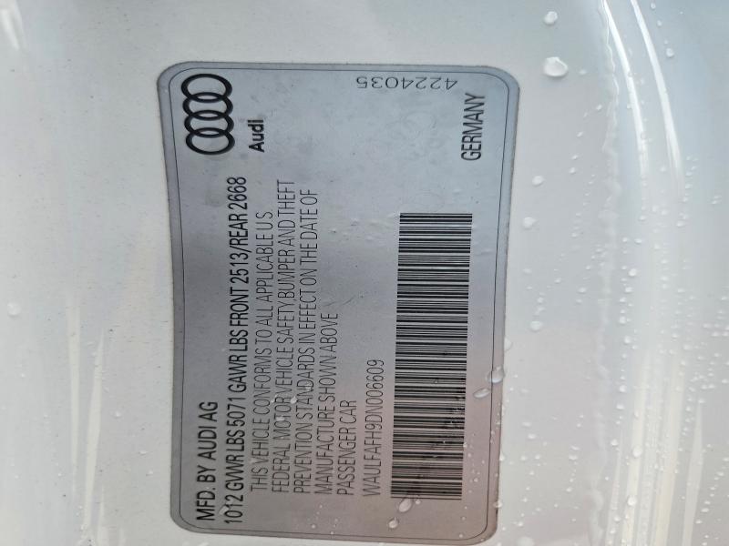 56612176 :رقم المزاد ، WAULFAFH9DN006609 vin ، 2013 Audi A5 مزاد بيع