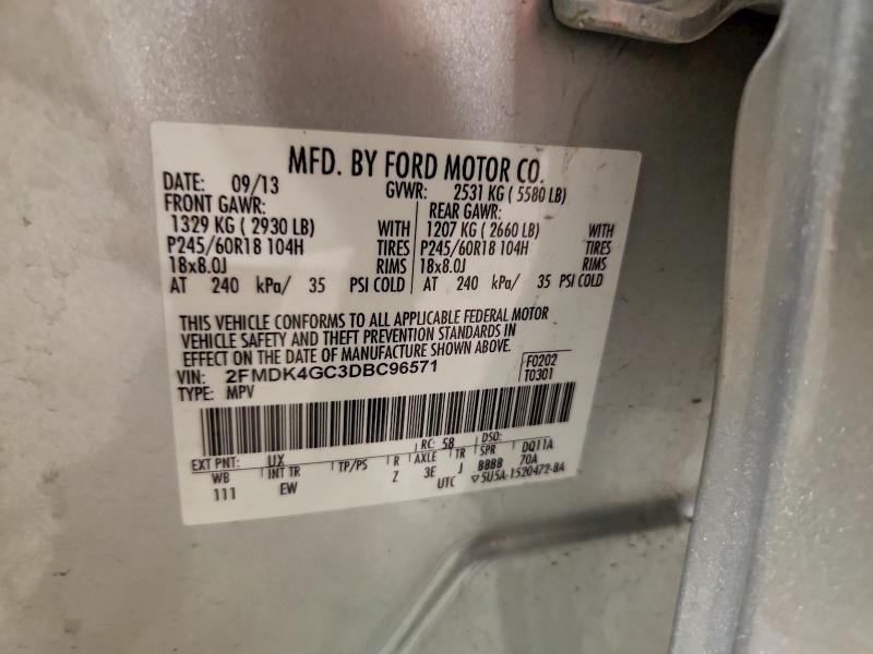Aukcja sprzedaży 2013 Ford Edge, vin: 2FMDK4GC3DBC96571, numer aukcji: 58125976