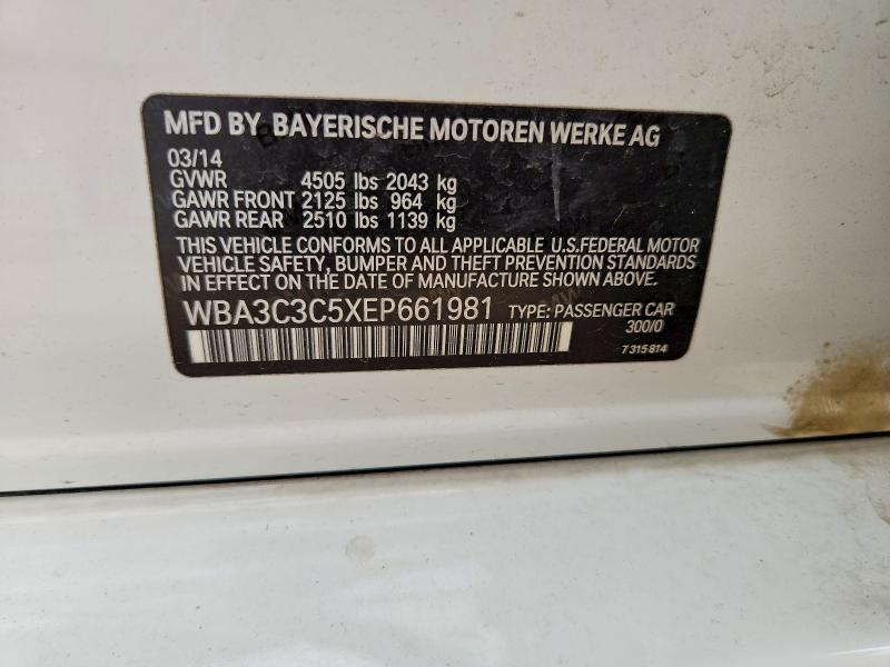 Продажа на аукционе авто 2014 Bmw 320, vin: WBA3C3C5XEP661981, номер лота: 58920866