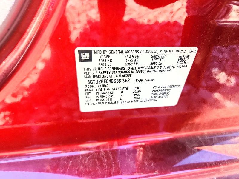 Продажа на аукционе авто 2016 Gmc Sierra, vin: 3GTU2PEC4GG351958, номер лота: 55828556
