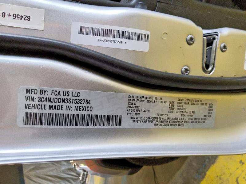 2025 Jeep Compass მანქანა იყიდება აუქციონზე, vin: 3C4NJDDN3ST532784, აუქციონის ნომერი: 58947446