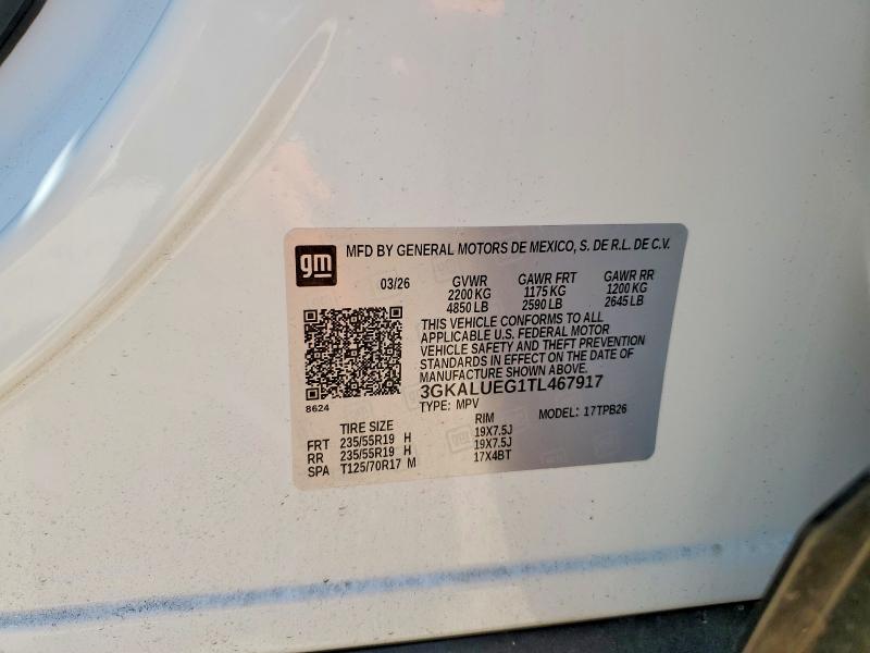 2026 Gmc Terrain მანქანა იყიდება აუქციონზე, vin: 3GKALUEG1TL467917, აუქციონის ნომერი: 58249116