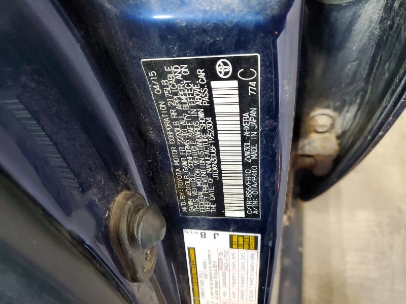 Aukcja sprzedaży 2015 Toyota Prius, vin: JTDKN3DU6F1952304, numer aukcji: 55617416