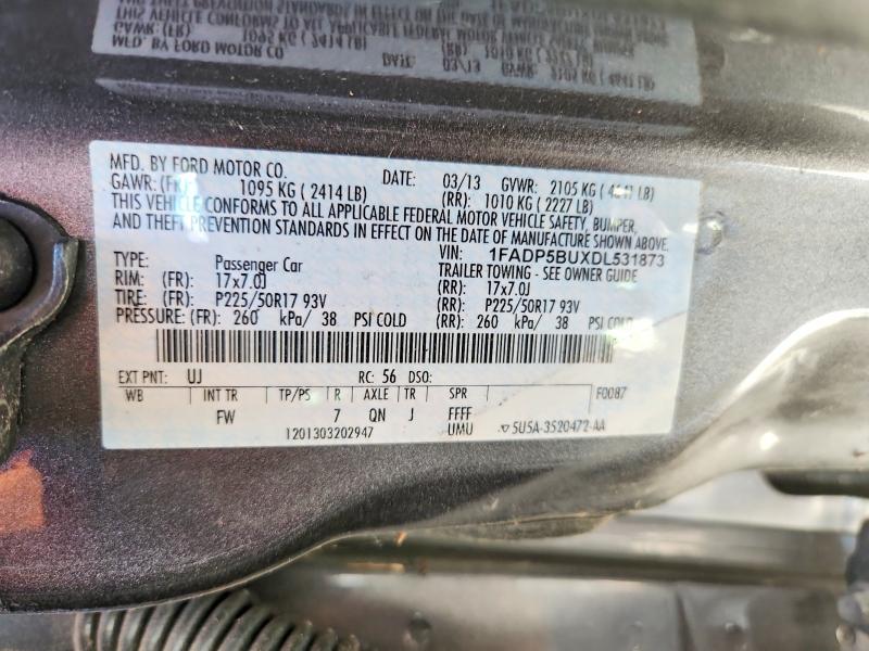 56840606 :رقم المزاد ، 1FADP5BUXDL531873 vin ، 2013 Ford C-max مزاد بيع