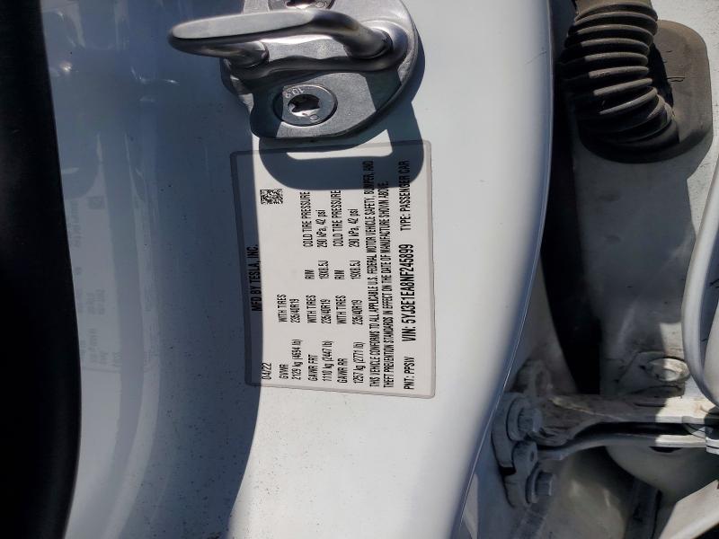 2022 Tesla Model 3 მანქანა იყიდება აუქციონზე, vin: 5YJ3E1EA8NF245899, აუქციონის ნომერი: 58275476