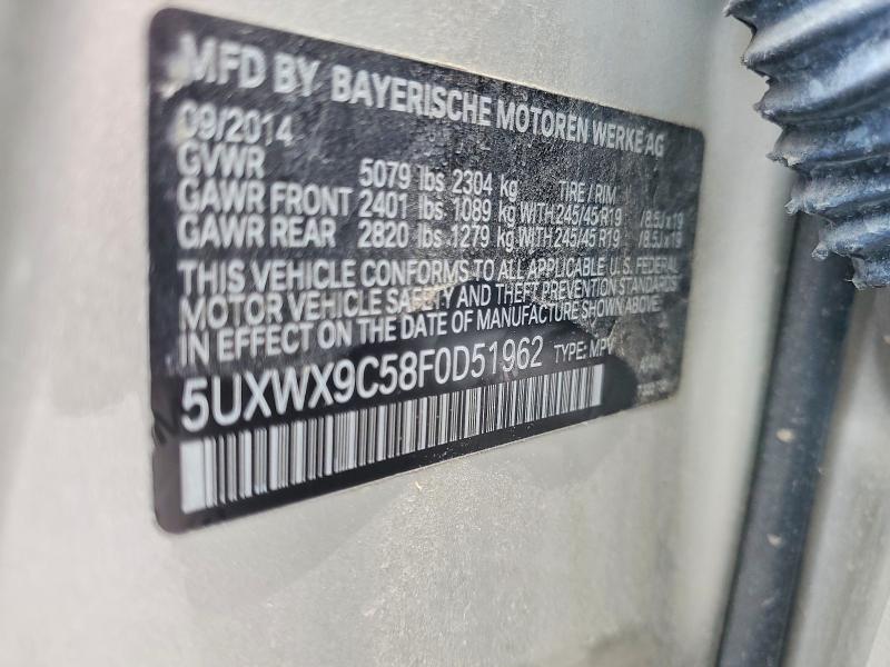 Продажа на аукционе авто 2015 Bmw X3, vin: 5UXWX9C58F0D51962, номер лота: 56644906