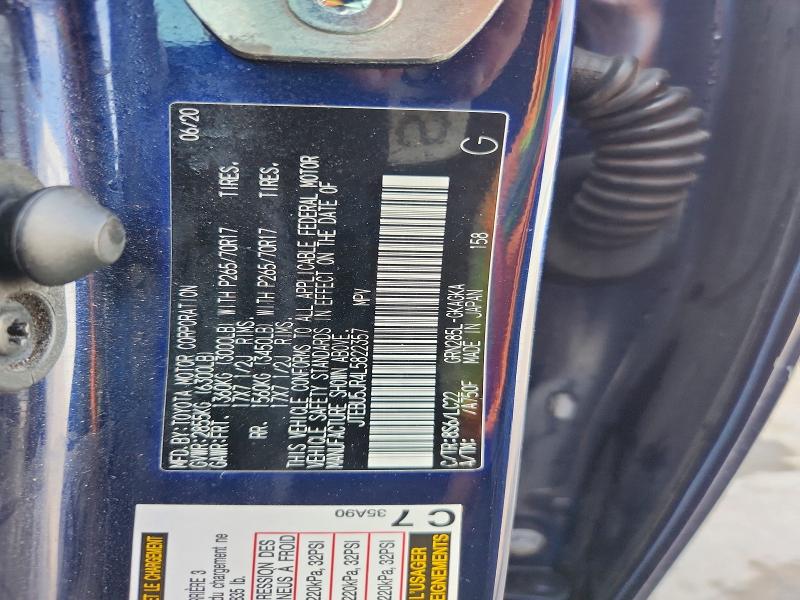 Aukcja sprzedaży 2020 Toyota 4runner, vin: JTEBU5JR4L5822357, numer aukcji: 55729776
