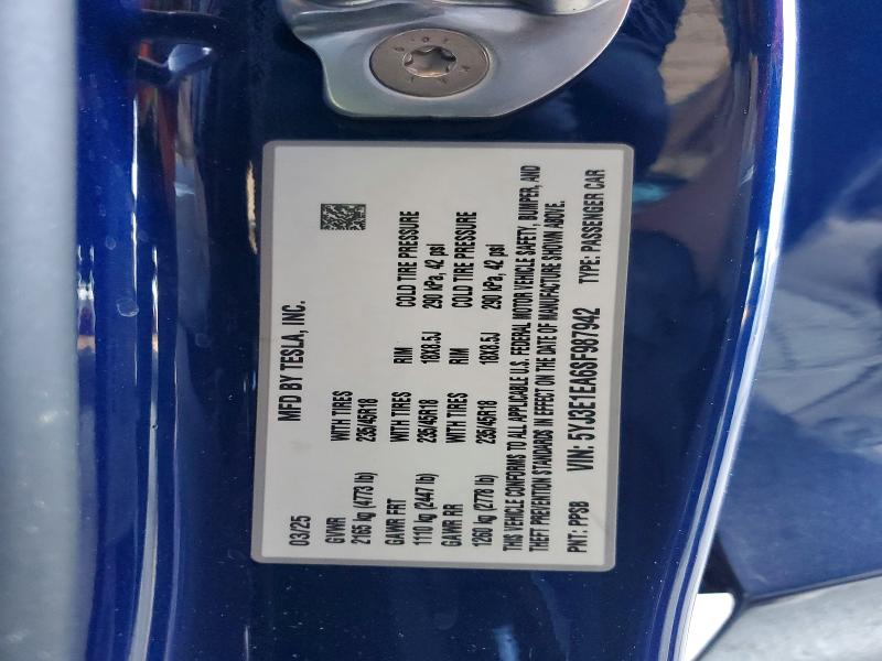 Aukcja sprzedaży 2025 Tesla Model 3, vin: 5YJ3E1EA6SF987942, numer aukcji: 56623636
