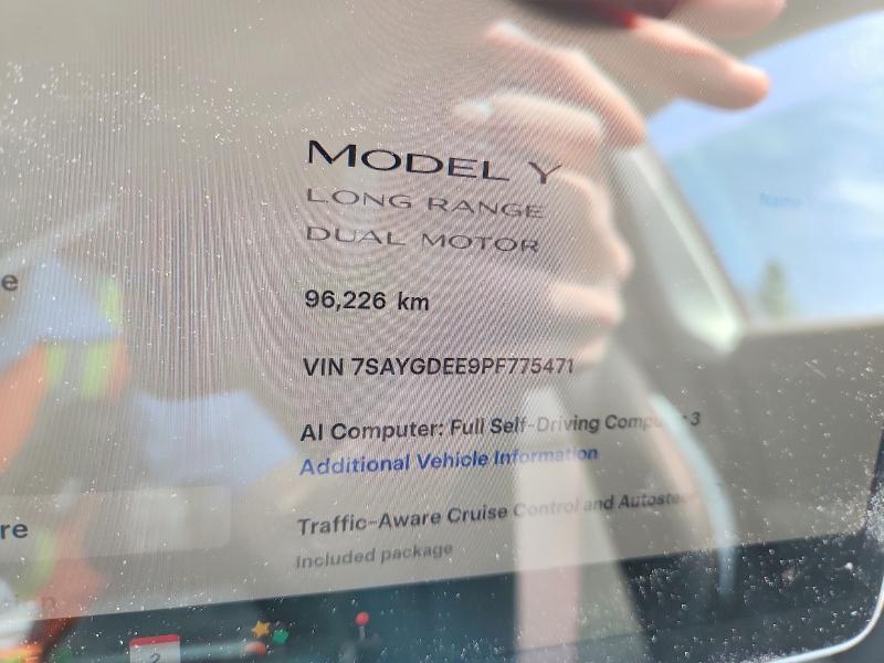 Продажа на аукционе авто 2023 Tesla Mdl Y, vin: 7SAYGDEE9PF775471, номер лота: 55505836