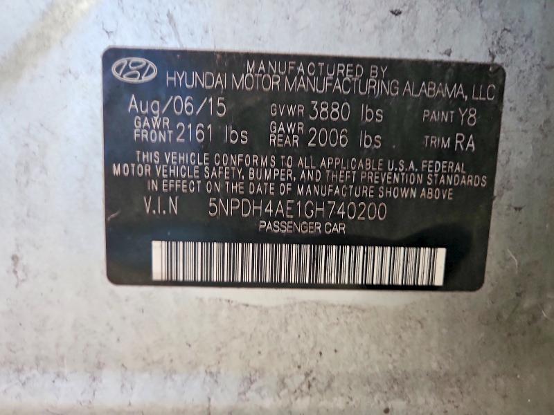 Продаж на аукціоні авто 2016 Hyundai Elantra, vin: 5NPDH4AE1GH740200, номер лоту: 55859756