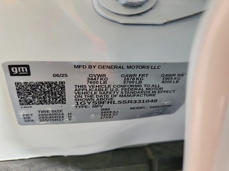 Aukcja sprzedaży 2025 Cadillac Escalade, vin: 1GYS9FRL5SR331048, numer aukcji: 56345276