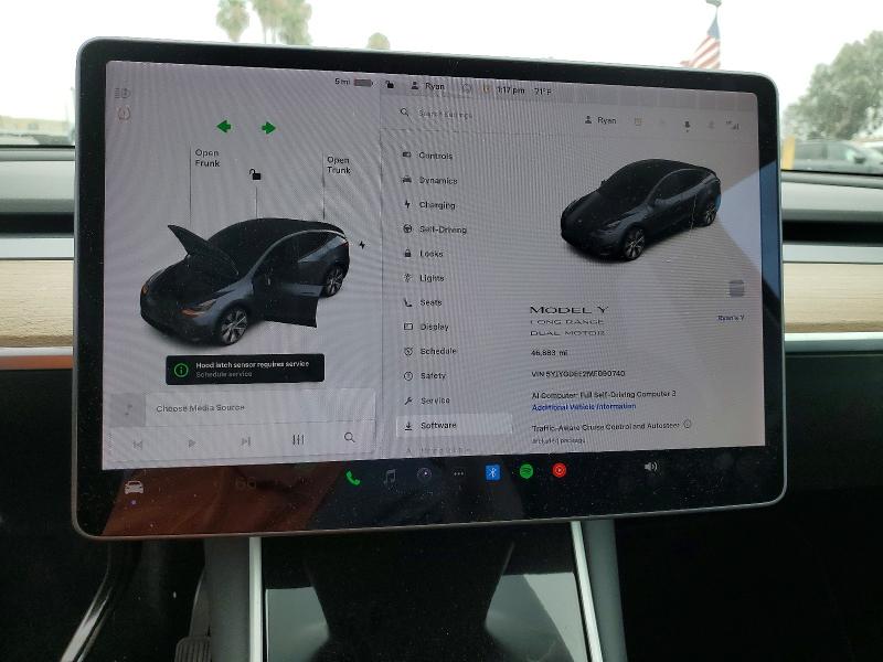 Продажа на аукционе авто 2021 Tesla Model Y, vin: 5YJYGDEE2MF090740, номер лота: 57607916