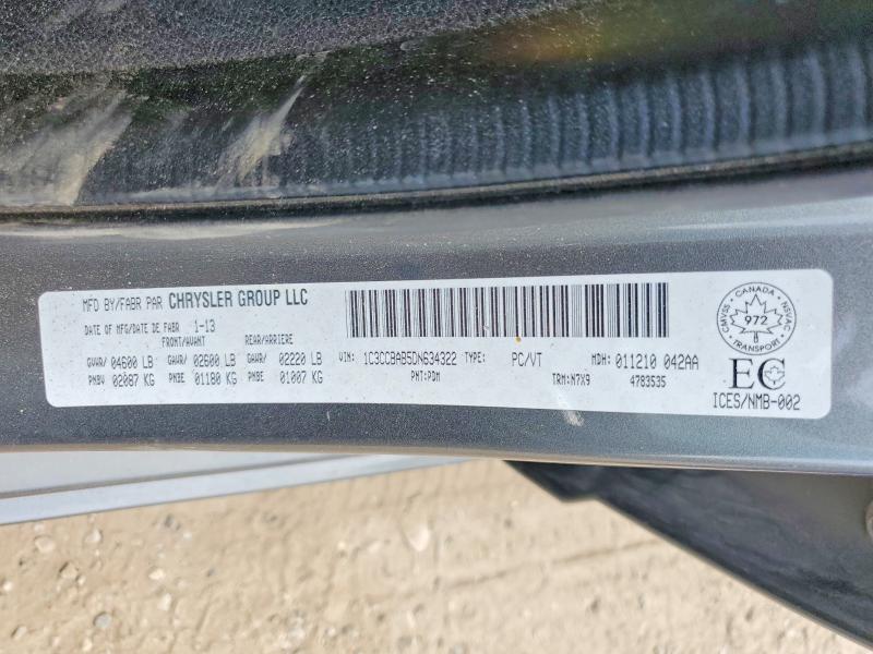 56301136 :رقم المزاد ، 1C3CCBAB5DN634322 vin ، 2013 Chrysler 200 مزاد بيع