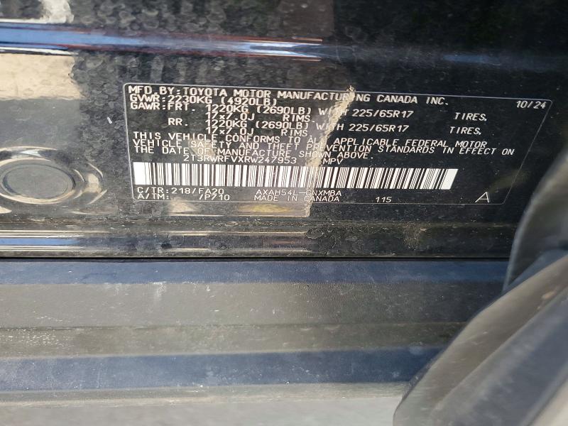 55055046 :رقم المزاد ، 2T3RWRFVXRW247953 vin ، 2024 Toyota Rav4 Hybrid مزاد بيع