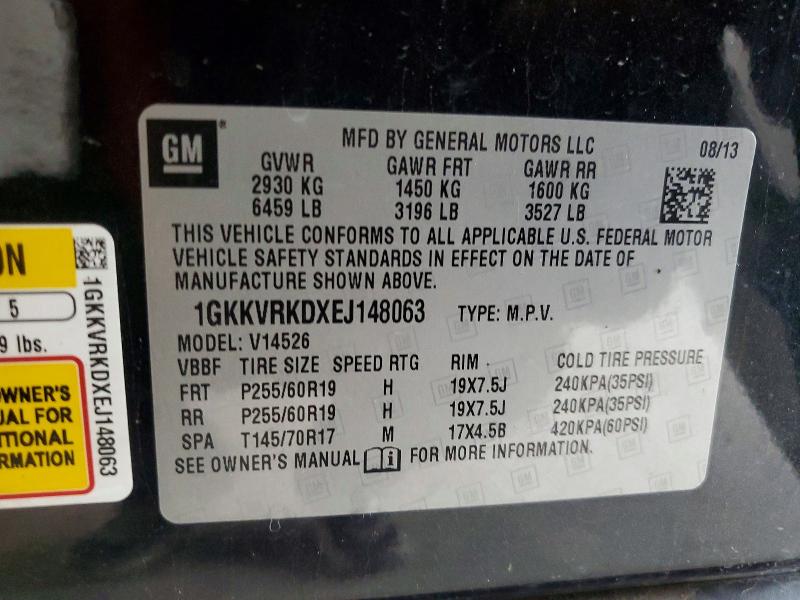 2014 Gmc Acadia მანქანა იყიდება აუქციონზე, vin: 1GKKVRKDXEJ148063, აუქციონის ნომერი: 56441026