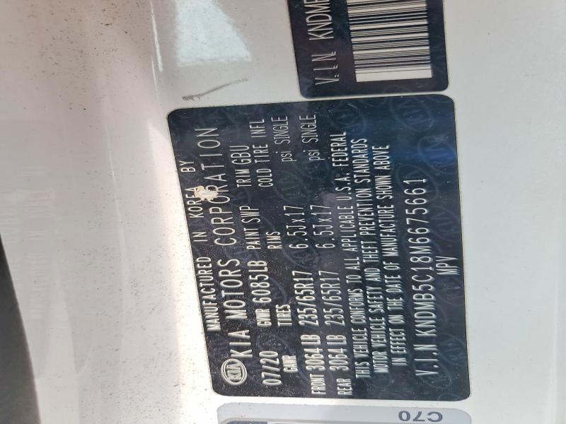 56032596 :رقم المزاد ، KNDMB5C18M6675661 vin ، 2021 Kia Sedona مزاد بيع