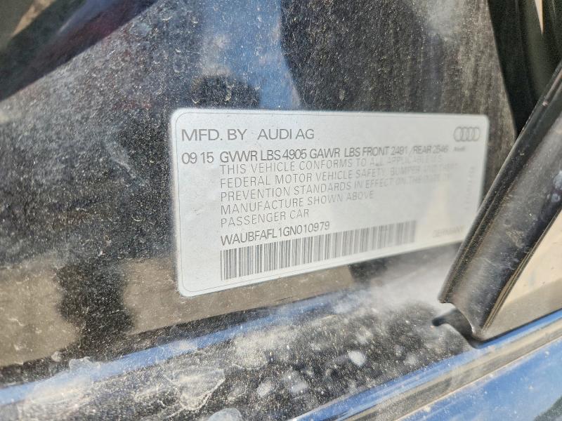 56018856 :رقم المزاد ، WAUBFAFL1GN010979 vin ، 2016 Audi A4 مزاد بيع