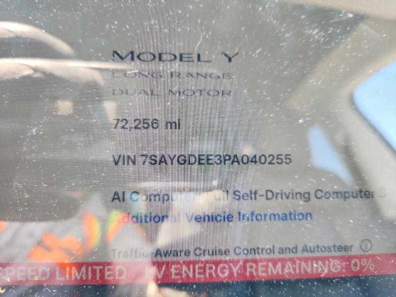 2023 Tesla Model Y მანქანა იყიდება აუქციონზე, vin: 7SAYGDEE3PA040255, აუქციონის ნომერი: 55389146