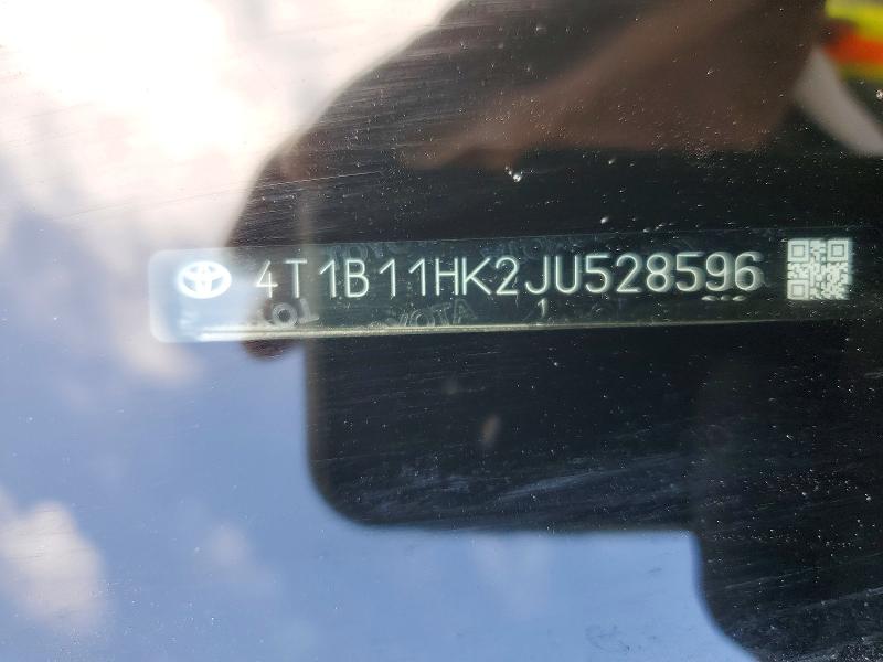 Aukcja sprzedaży 2018 Toyota Camry, vin: 4T1B11HK2JU528596, numer aukcji: 57250986