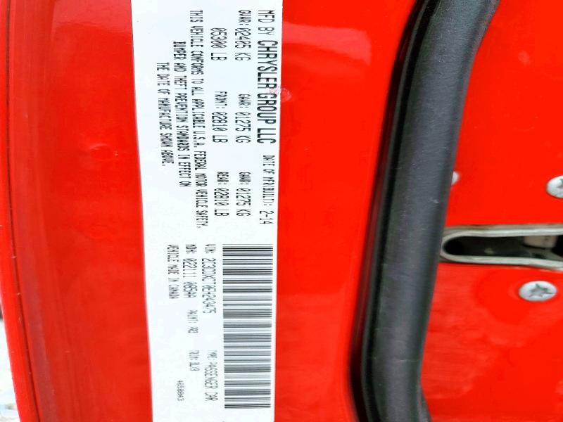 56282016 :رقم المزاد ، 2C3CDXCT0EH243475 vin ، 2014 Dodge Charger مزاد بيع