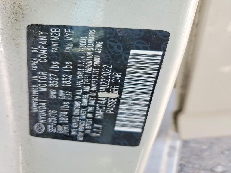 2017 Hyundai Accent მანქანა იყიდება აუქციონზე, vin: KMHCT4AE4HU220022, აუქციონის ნომერი: 58810126