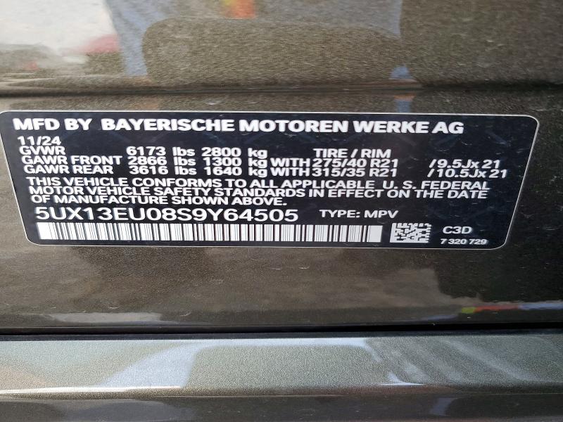 Aukcja sprzedaży 2025 Bmw X5, vin: 5UX13EU08S9Y64505, numer aukcji: 55786386