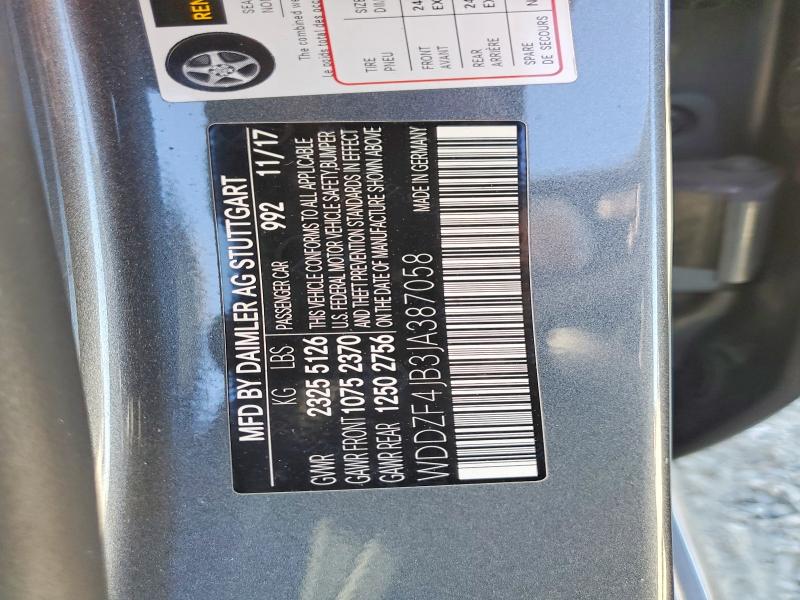 Продаж на аукціоні авто 2018 Mercedes-benz E, vin: WDDZF4JB3JA387058, номер лоту: 59198366