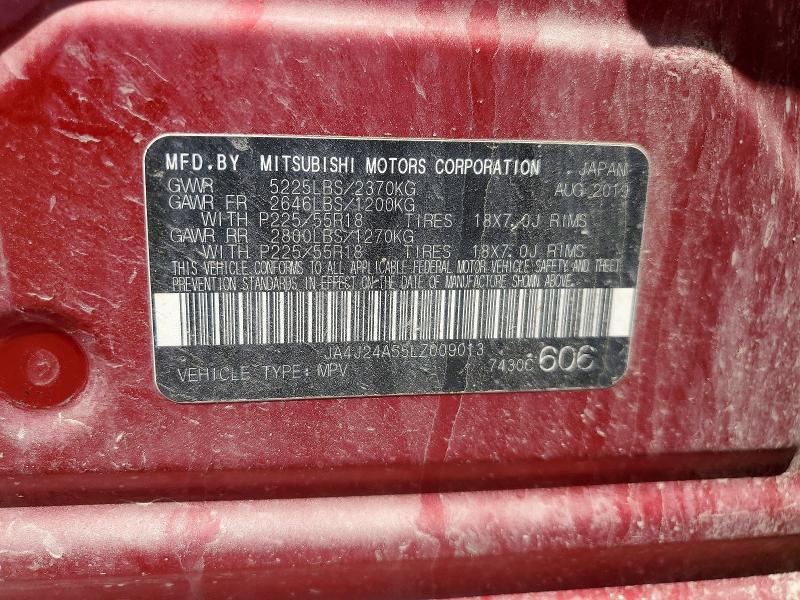 Aukcja sprzedaży 2020 Mitsubishi Outlander, vin: JA4J24A55LZ009013, numer aukcji: 57168286