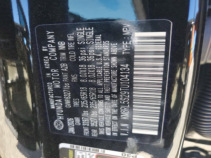 Продажа на аукционе авто 2026 Hyundai Palisade, vin: KM8RL5S29TU104134, номер лота: 56514976