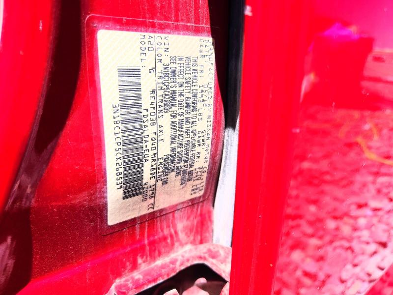 2012 Nissan Versa მანქანა იყიდება აუქციონზე, vin: 3N1BC1CP5CK268539, აუქციონის ნომერი: 57932426