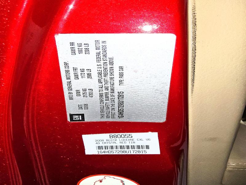 2008 Buick Lucerne მანქანა იყიდება აუქციონზე, vin: 1G4HD57298U172815, აუქციონის ნომერი: 55435446