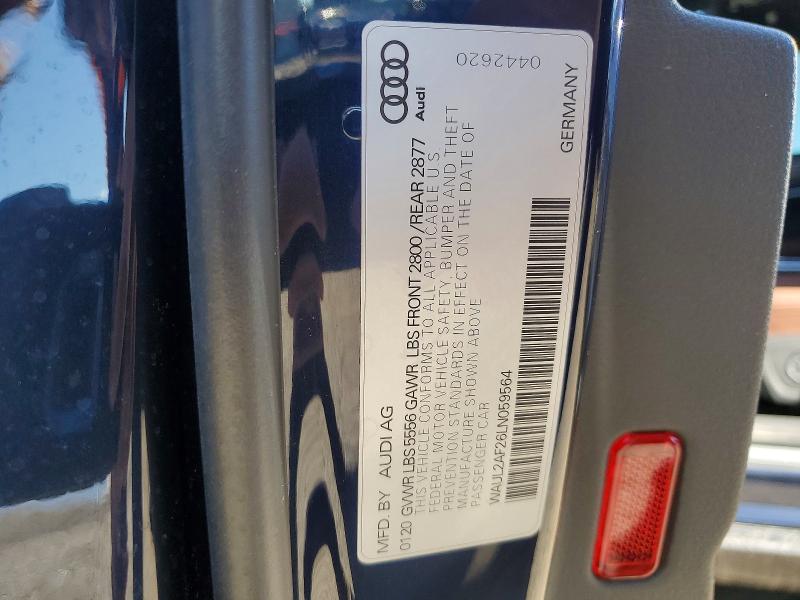 Продажа на аукционе авто 2020 Audi A6, vin: WAUL2AF26LN059564, номер лота: 57383806