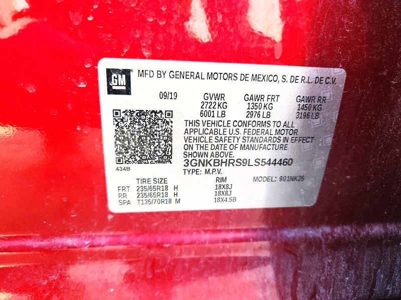 Aukcja sprzedaży 2020 Chevrolet Blazer, vin: 3GNKBHRS9LS544460, numer aukcji: 55782826