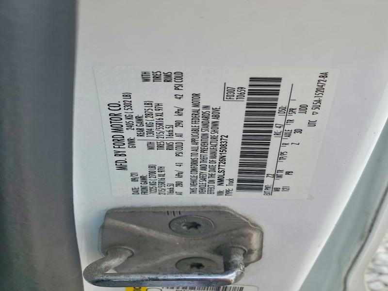 Продаж на аукціоні авто 2022 Ford Transit Connect, vin: NM0LS7T26N1508372, номер лоту: 58786016