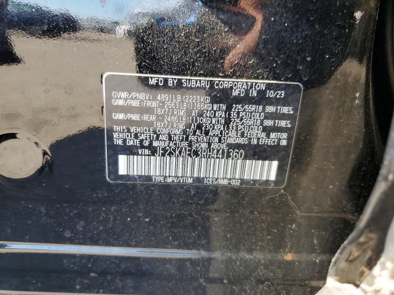 Продажа на аукционе авто 2024 Subaru Forester, vin: JF2SKAEC3RH441360, номер лота: 56276226