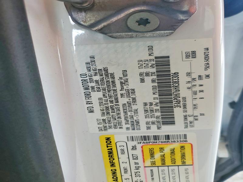 2017 Ford Fusion მანქანა იყიდება აუქციონზე, vin: 3FA6P0H76HR383306, აუქციონის ნომერი: 58782076