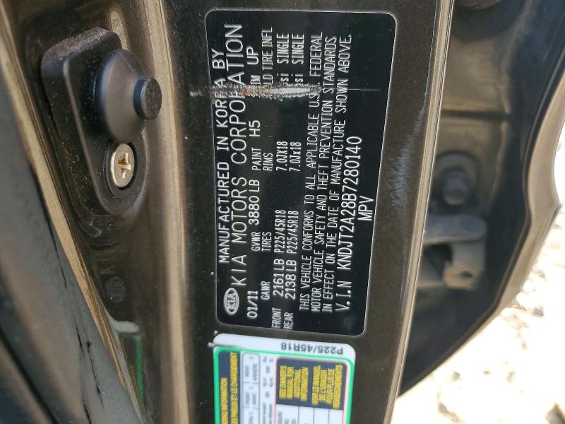 2011 Kia Soul მანქანა იყიდება აუქციონზე, vin: KNDJT2A28B7280140, აუქციონის ნომერი: 56690616