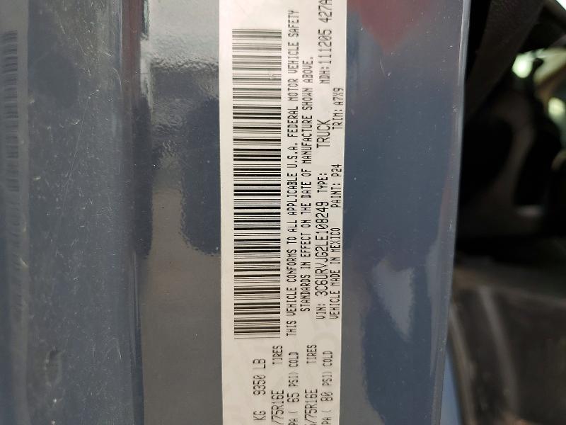 2020 Ram Promaster 3500 მანქანა იყიდება აუქციონზე, vin: 3C6URVJG2LE108249, აუქციონის ნომერი: 57438866