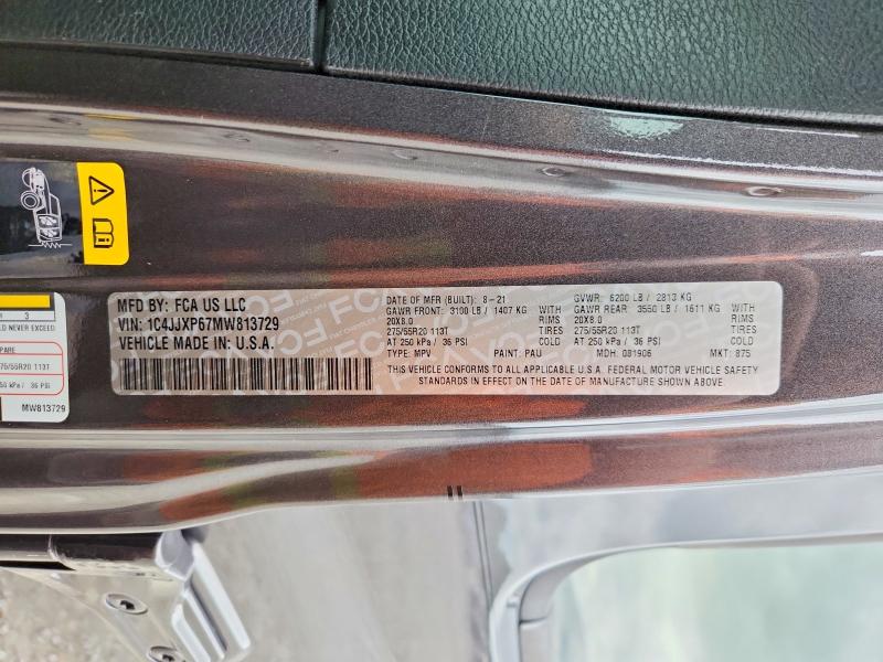 Aukcja sprzedaży 2021 Jeep Wrangler Unlimited, vin: 1C4JJXP67MW813729, numer aukcji: 57297456