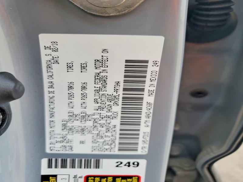 Продажа на аукционе авто 2018 Toyota Tacoma, vin: 3TMCZ5AN2JM134744, номер лота: 55920316