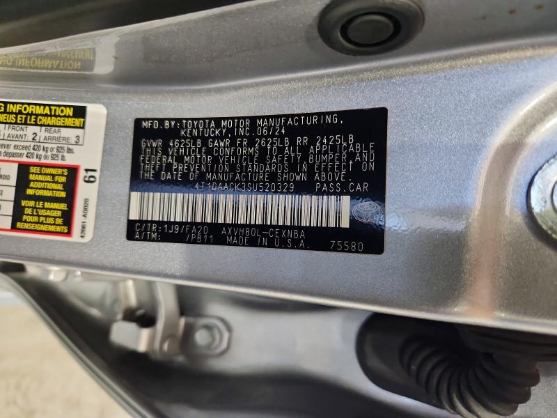Продаж на аукціоні авто 2025 Toyota Camry, vin: 4T1DAACK3SU520329, номер лоту: 55475576