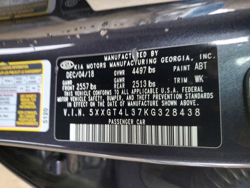 Aukcja sprzedaży 2019 Kia Optima, vin: 5XXGT4L37KG328438, numer aukcji: 55989036
