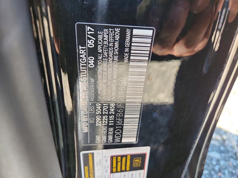 Продаж на аукціоні авто 2018 Mercedes-benz E, vin: WDD1J6FB6JF011859, номер лоту: 56833936