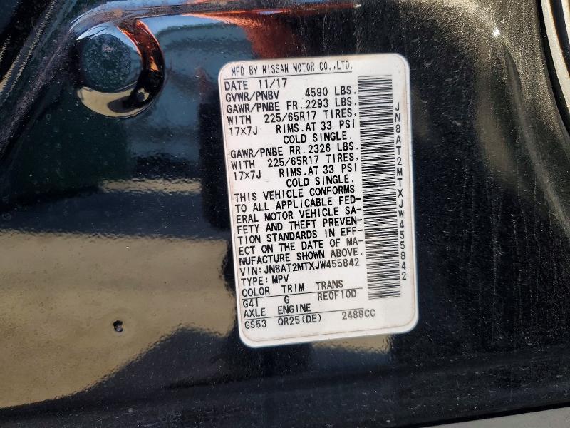 Продажа на аукционе авто 2018 Nissan Rogue, vin: JN8AT2MTXJW455842, номер лота: 76292505