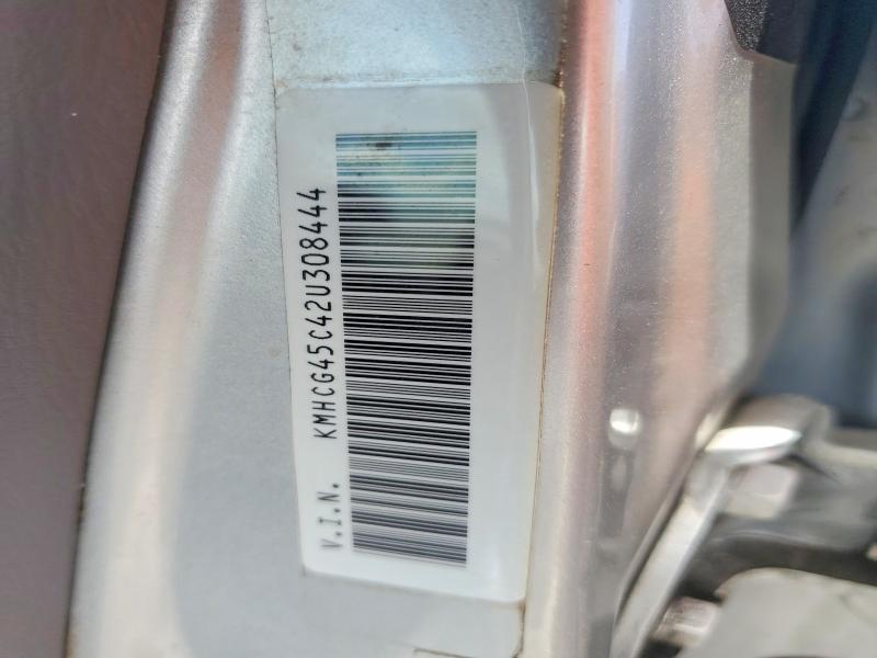 57505306 :رقم المزاد ، KMHCG45C42U308444 vin ، 2002 Hyundai Accent مزاد بيع