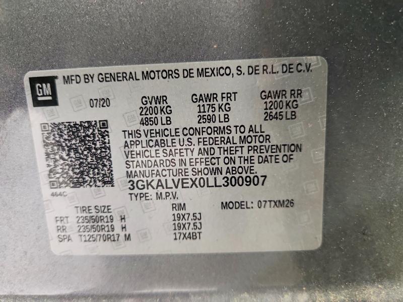 2020 Gmc Terrain მანქანა იყიდება აუქციონზე, vin: 3GKALVEX0LL300907, აუქციონის ნომერი: 58009286